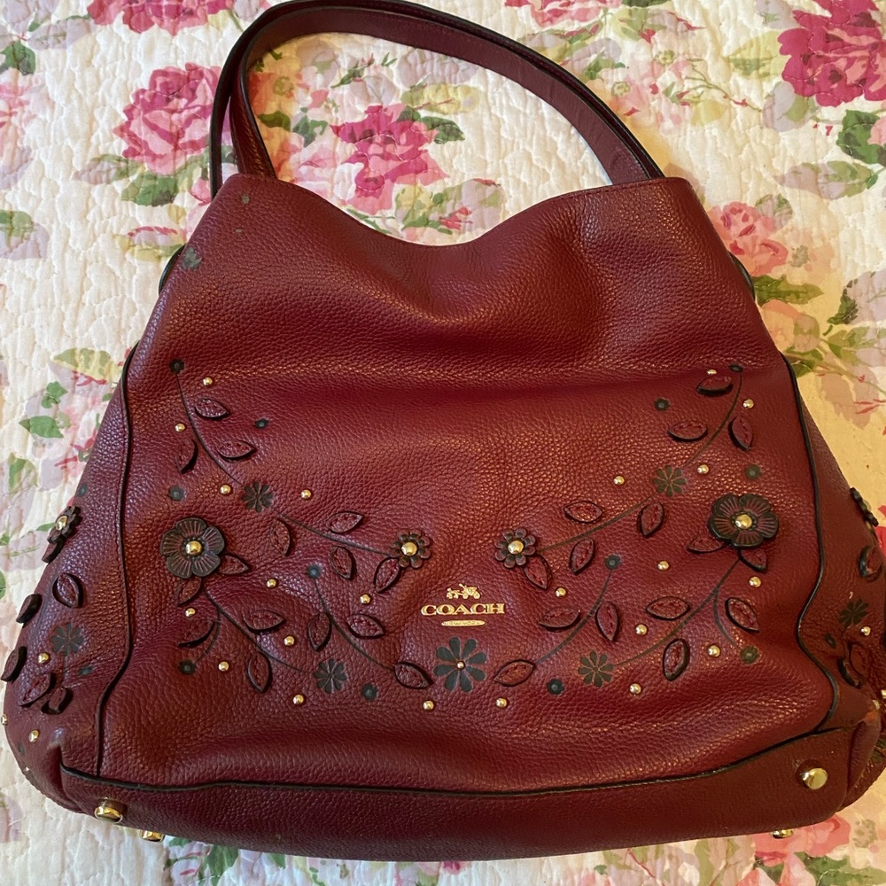 Gorgeous Coach bag with flowers.